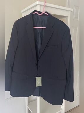 H&M Dark Navy Two-Button Blazer